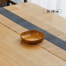 (a-01) Square Dessert Plate Imitation Wood Grain Plastic Dinner Plate Fruit Tray Small Plate Kitchen Plate Western Steak Plate Dish