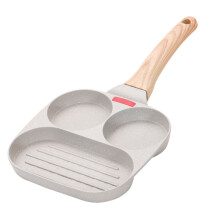 (a-3-in-1 White) Frying Pan Anti-Scald Handle Breakfast Making Pan Non-stick Kitchen Tools for Gas Stove and Induction Cookware Accessories