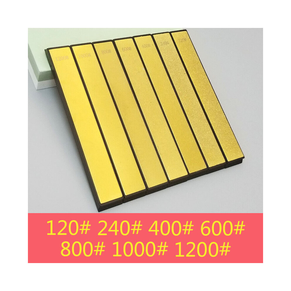 (A-7 Grit Diamond) New Arrival 120-1200 Grit Golden Diamond Sharpening Stone Knife Sharpener Kitchen Tools Grinding Stone 4853843729685