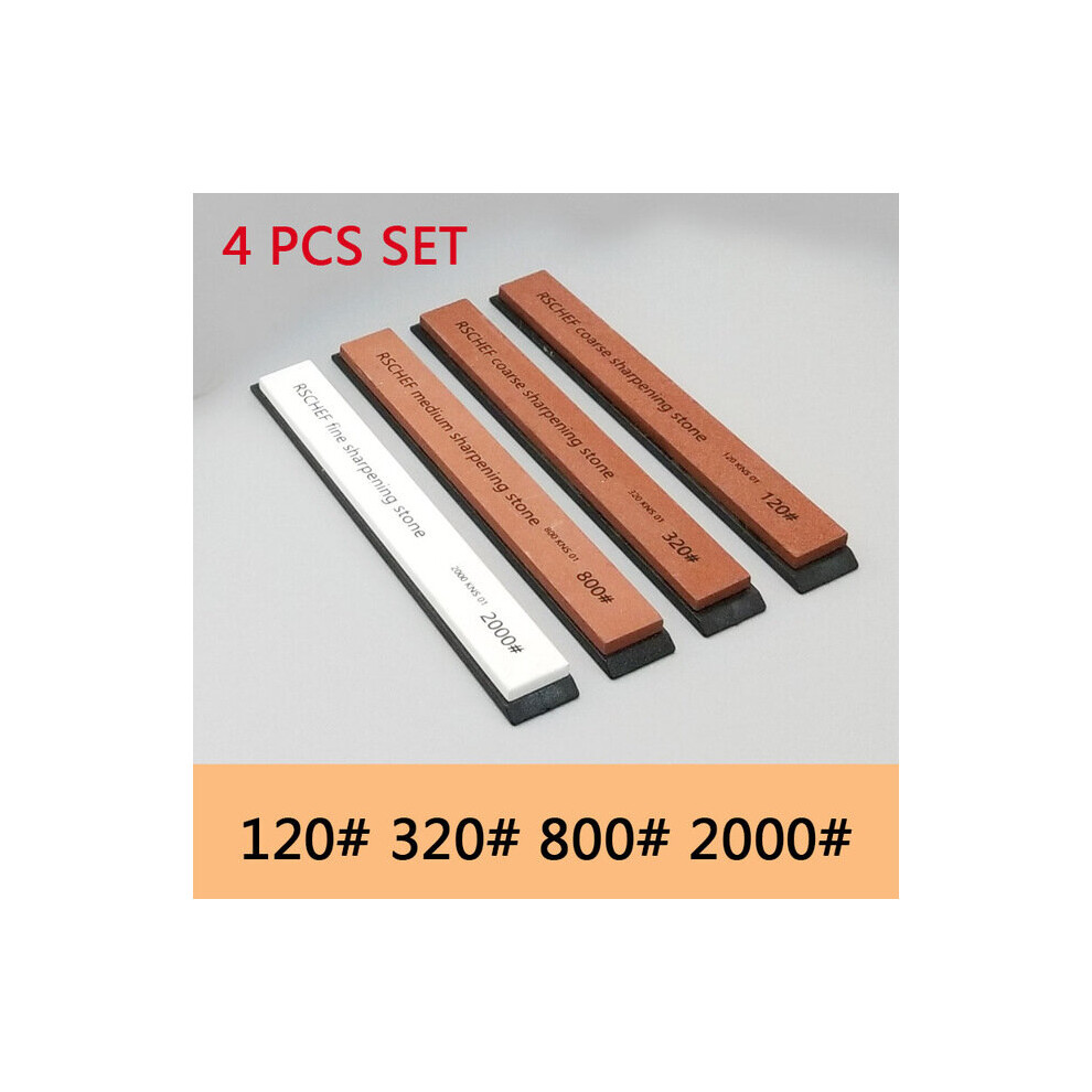 (A-4Pcs-A As Shown) Set Knife Sharpener Sharpening Stone Grinding Stone Bars Whetstone Water For Knife Kitchen Tools 60-3000 Grit 4853843662562