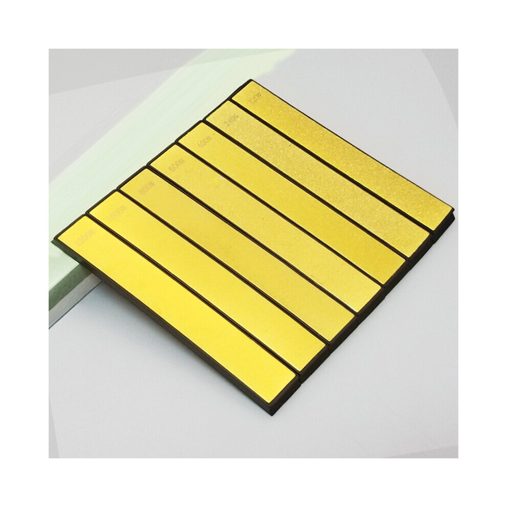(A-600 Grit) New Arrival 120-1200 Grit Golden Diamond Sharpening Stone Knife Sharpener Kitchen Tools Grinding Stone 4853843729678