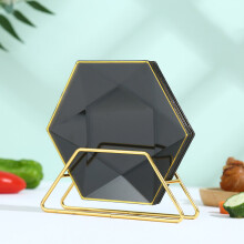 (a-Grey) 1PCS Creative Dinner Plate PET Plastic Plate Steak Fruit Nuts Tray Salad Bowl Snack Dishes Bone Plate Home Kitchen Tableware