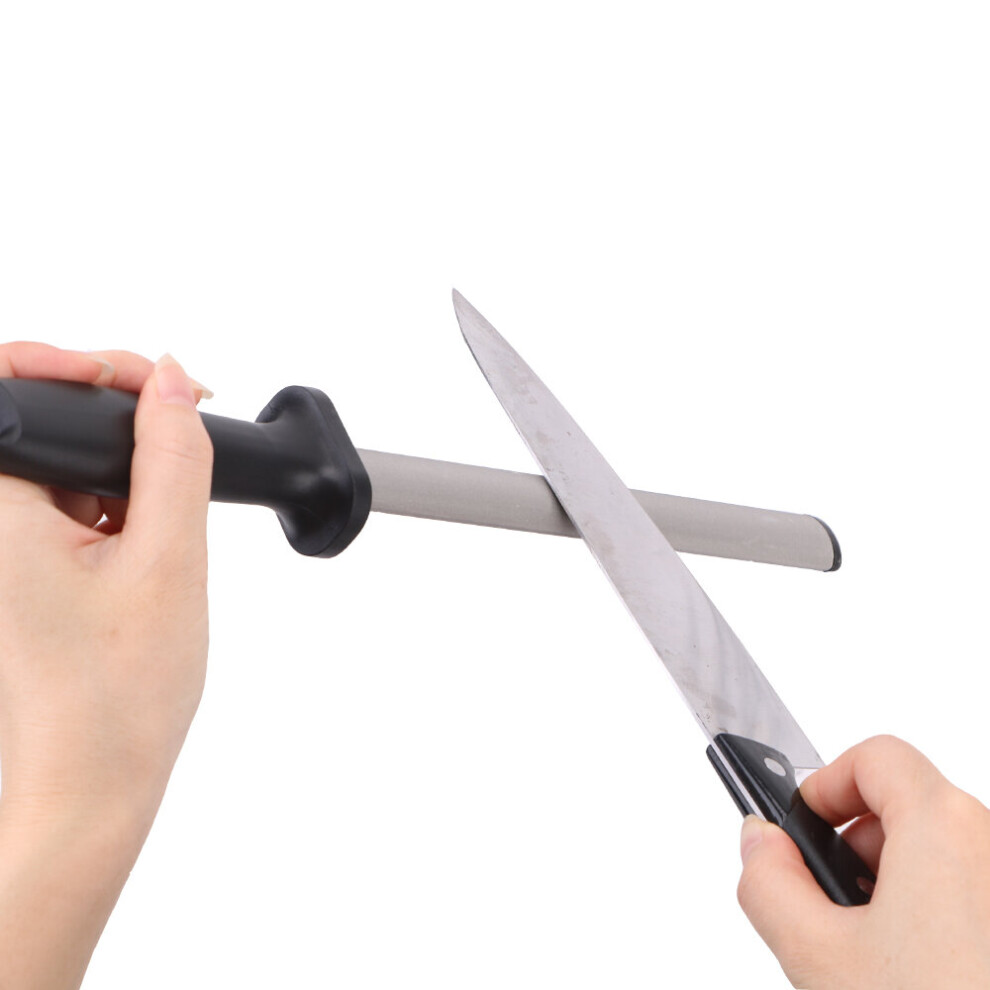 Polishing Tools Sharpener Stone For Kitchen Knives Blade Kitchen Accessories 8" Diamond Knife Sharpening Rod Professional 4853843798377