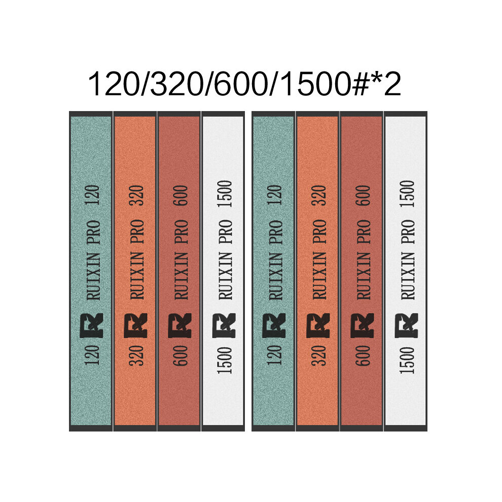 (A-8Pcs Sharpening Stone) Sharpening Stone Kitchen Knife Sharpener Fixed Angle Sharpener System Tool White Corundum Whetstone Knife Sharpener Professi 4853843697342