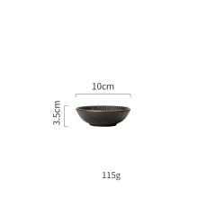 (a-B) Phnom Penh Household Kitchen Tableware European Creative Steak Plate Black Ceramic Dishes Spoon Bowl Dish Flatware Set