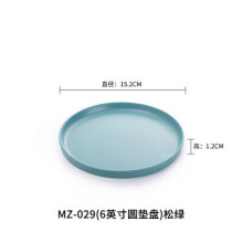 (a-Green) Creative Breakfast Western Style Steak Plate Imitation Porcelain Net Red Tableware Round Plastic Vegetable Plate Fruit Plate