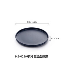 (a-Navy) Creative Breakfast Western Style Steak Plate Imitation Porcelain Net Red Tableware Round Plastic Vegetable Plate Fruit Plate