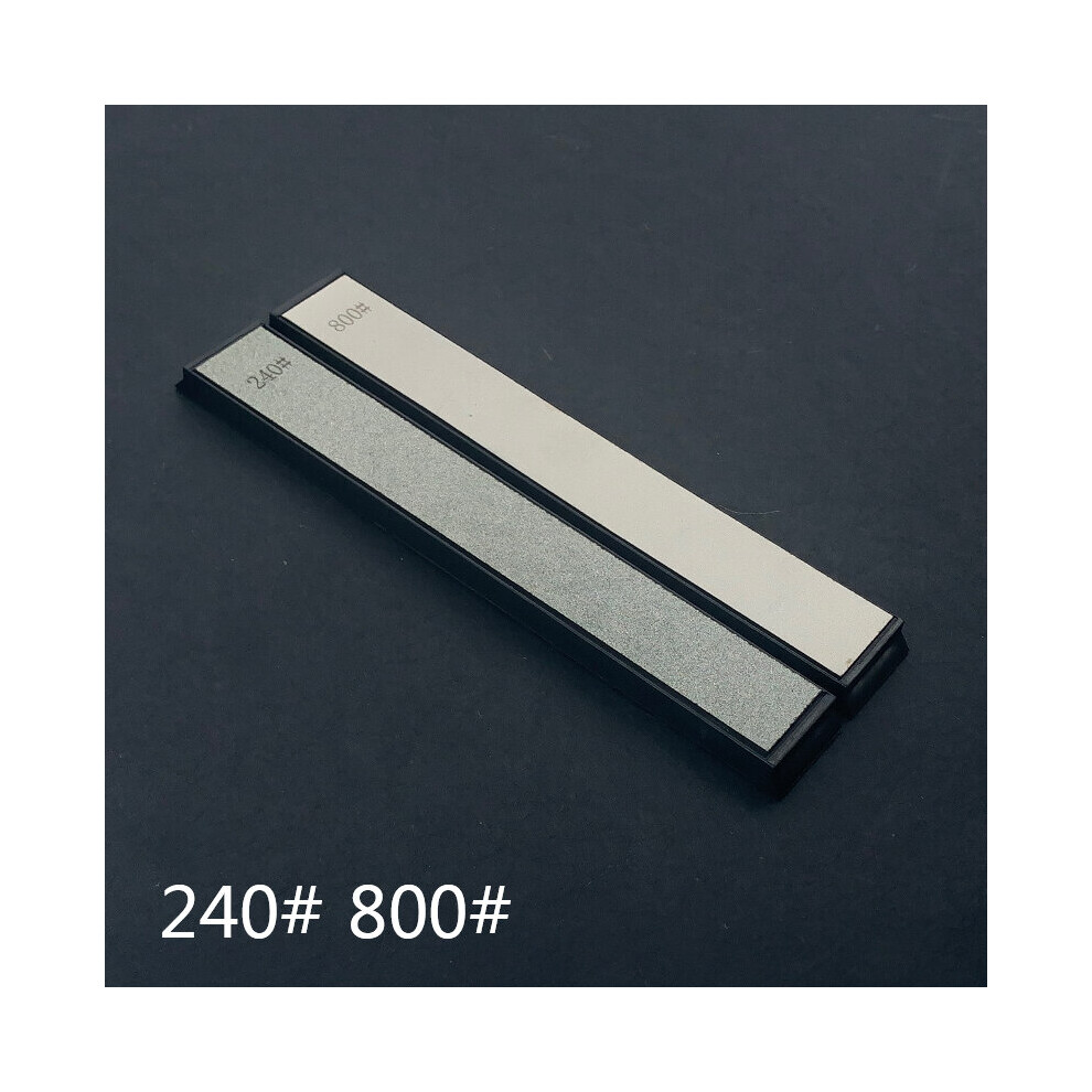 (A-240 800 Grit) 2Pcs 240 800# Diamond Bars Sharpening Stone Knife Sharpener Replaceable Whetstone Kitchen Gadgets Apex Quick Sharp Hard Base Set 4853843749454