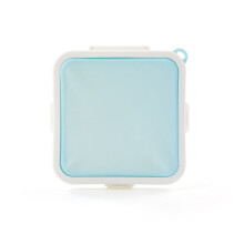 (a-Blue) Double-Sided Sandwich Baking Pan Non-Stick Foldable Grill Frying Pan for Bread Toast Breakfast Machine Pancake Maker Detachable