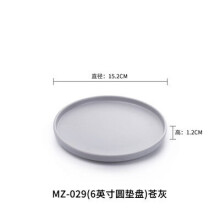 (a-Gray) Creative Breakfast Western Style Steak Plate Imitation Porcelain Net Red Tableware Round Plastic Vegetable Plate Fruit Plate