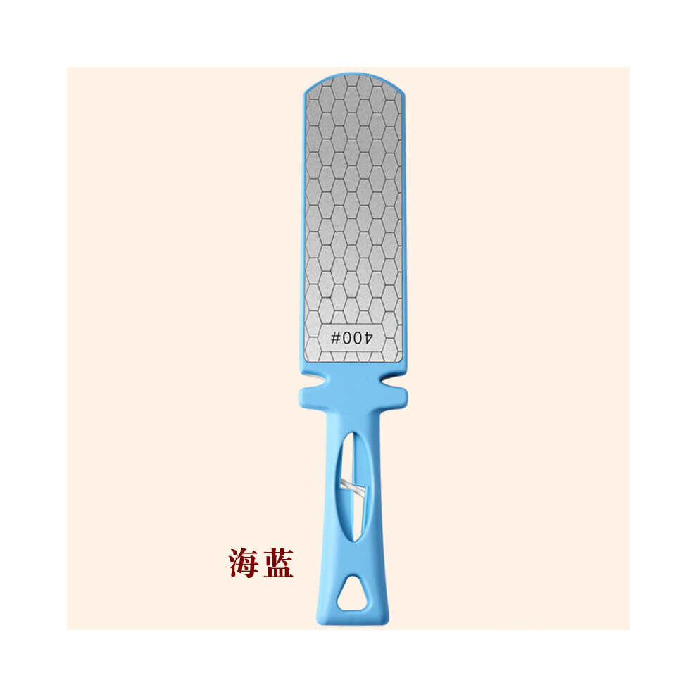 (A-Blue) Multi-Function Knife Sharpener Professional Double-Side Diamond Sharpening Stone With Handle Fixed Angle Tools Spyderco Grinder 4853843650279