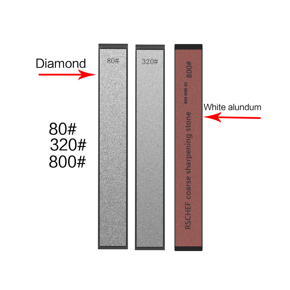 (A-3Pcs Sharpening Stone) Diamond & Whetstone 60-2000 Grit Knife Sharpener Sharpening Stone Flattening Stone Grind Fixed System Knife Stones 4853843728091