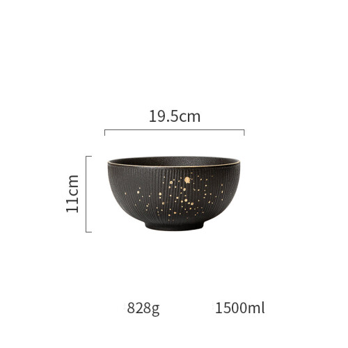 (a-E) Phnom Penh Household Kitchen Tableware European Creative Steak Plate Black Ceramic Dishes Spoon  Bowl Dish Flatware Set
