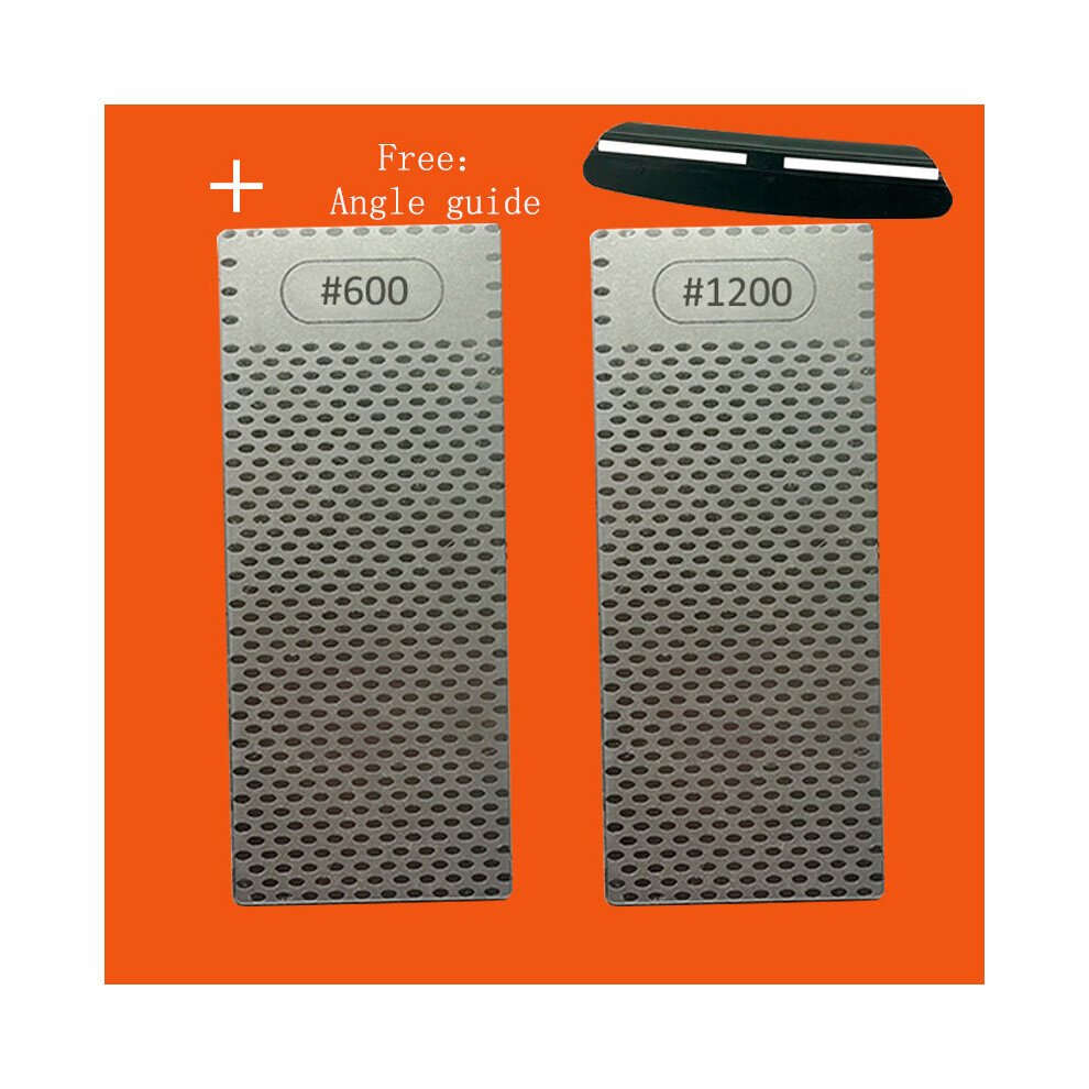 (A-Yk 600 1200 Kc01) Diamond Sharpening Stone Knife Sharpener Surface Kitchen Grinding Tool Knife Whetstone 150*63*2.5Mm Base 400 600 1000 1200 Grit 4853843650491