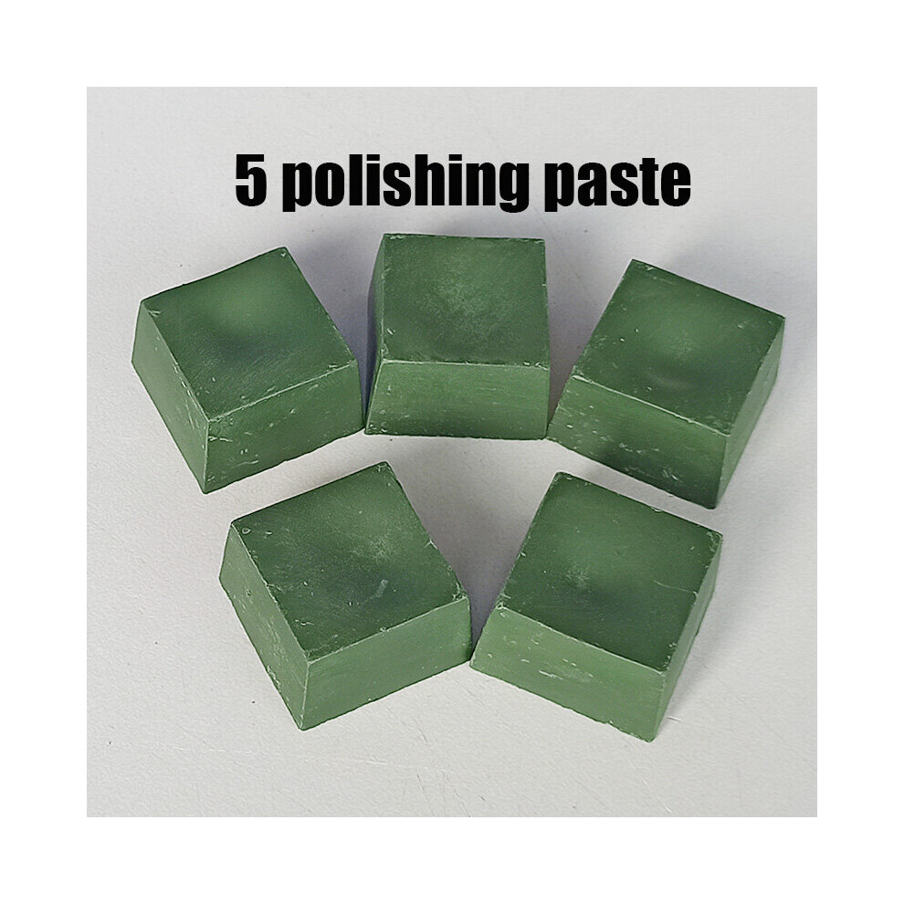 (A-5 Pcs Grinding Paste) Knife Polishing Sharpener Sharpening Stone Leather Honing Strop Compound Green Abrasive Paste Metals Polishing Wax Paste 4853843621538