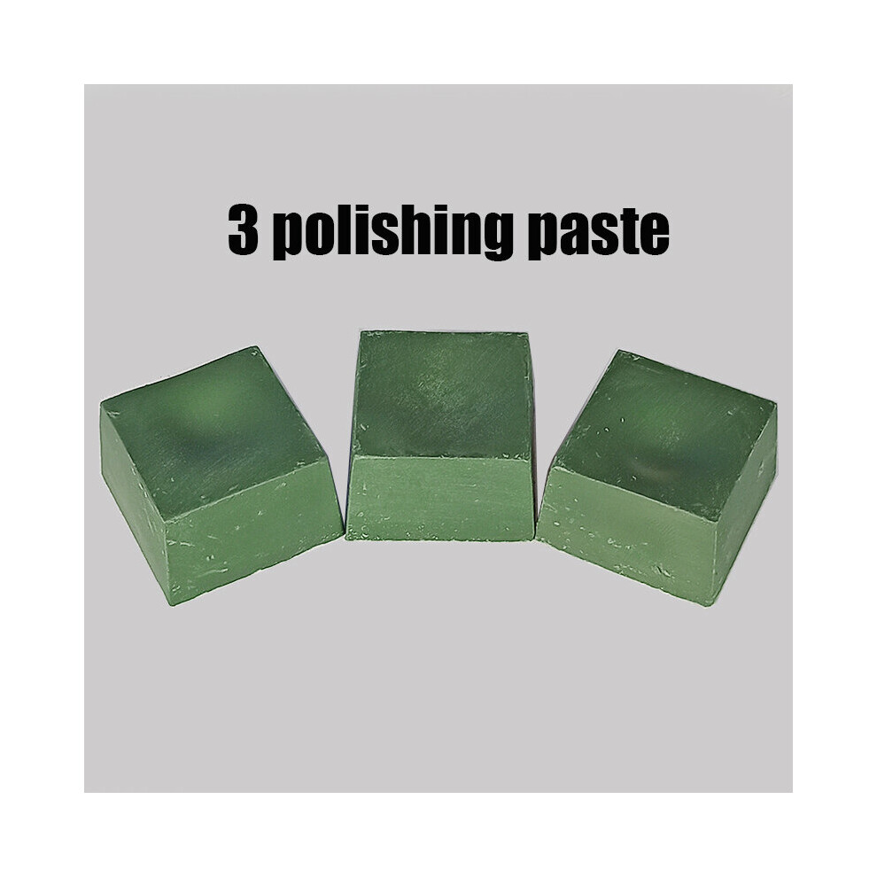 (A-3 Pcs Grinding Paste) Knife Polishing Sharpener Sharpening Stone Leather Honing Strop Compound Green Abrasive Paste Metals Polishing Wax Paste 4853843621507