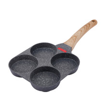 (a-4-hole Black) Cooking Saucepan Non-stick Household Steak Frying Pan Kitchenware Kitchen Tools for Gas Stove and Induction Cookware Accessories