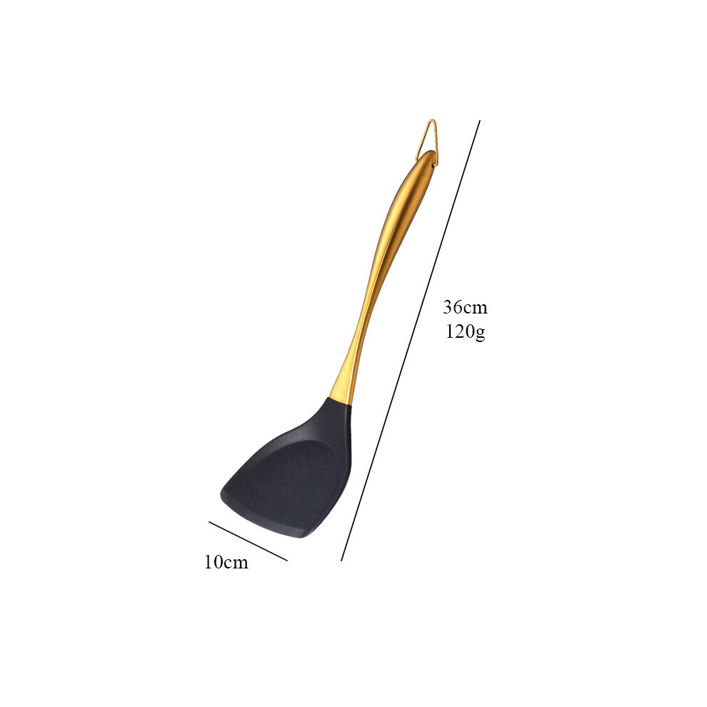 (a-Navy Blue 32cm) Bisda Gold Frying Pan 32cm Non-stick Pan Kitchen Skillet Stainless Steel Fried Steak Pot With Lid Turner Electric Induction Pan