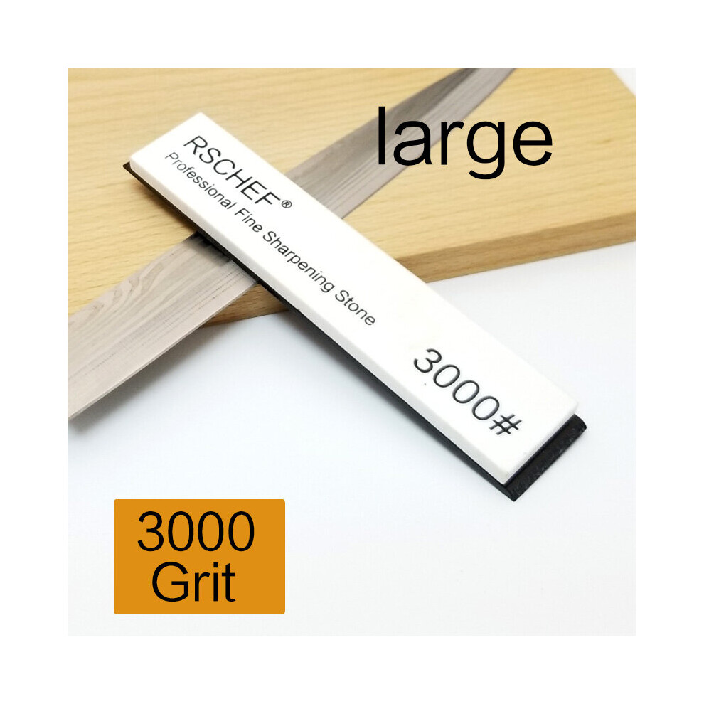 (A-3000 Grit Large Size) Grindstone Kitchen Abrader Grit Fix Angle Grind Whetstone Sharpen Bar Knife Wet Stone Grinder Tools 4853843712359