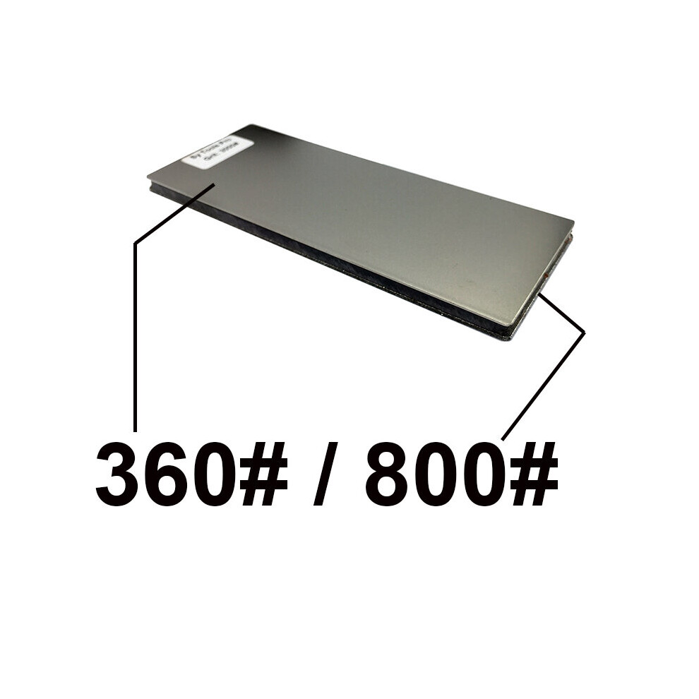 (A-360 Add 800) 6" Double Side Fishhook Diamond Whetstone Block Sharpening Stone Polishing Block Knife Sharpener Wood Non-Slip Base 4853843662326