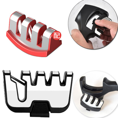 (a-flat bottom A) 4 IN 1scissors knife sharpener 3 paragraphs knife sharpener Replaceable grinding head section knives accessories kitchen gadgets 1
