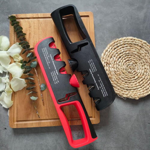 (a-A) Knife Sharpener 5 in 1 Adjustable Angle Black Red Kitchen Grinding Machine Professional Knife Scissors Sharpening Tools 2