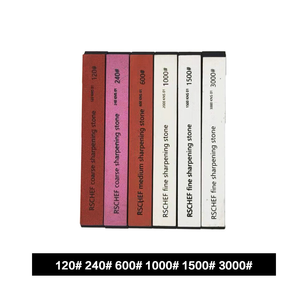 (A-6Pcs Set B) Ruixin Pro Fixed Knife Sharpener Whetstone Base 120 320 600 1500 Grit Sharpening Stone Grinding Knives Tools Oil Honing System 4853843622207