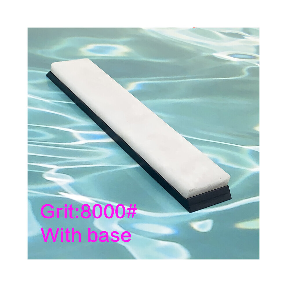 (A-8000 Grit With Base) Natural Agate Sharpening Stone 5000 10000 Gritkitchen Knife Fixed Angle Sharpener Base Blade Sharp Grinder Water Whetstone Bar 4853843681921