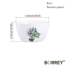 (a-Bowl(Random color)) BORREY Chinese Ceramic Dinner Plates Sets Dinnerware White Porcelain Plate Bowl Round Dinner Plates Bone China Pizza Steak Dish