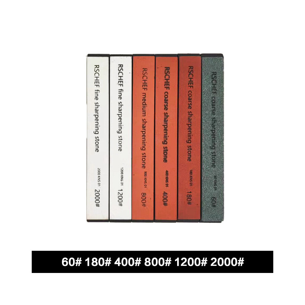 (A-6Pcs Set A) Ruixin Pro Fixed Knife Sharpener Whetstone Base 120 320 600 1500 Grit Sharpening Stone Grinding Knives Tools Oil Honing System 4853843622191