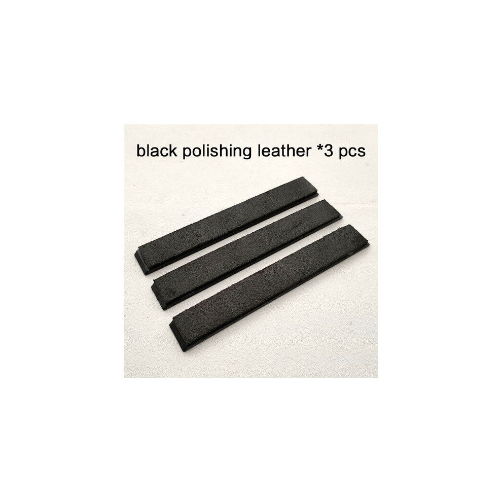 (A-3 Leathers) Black Leather Knifeboard Polishing Sharpener Stone Leather Sharpening Plate Honing Strop Compound Grinding Knife Paste 4853843725069