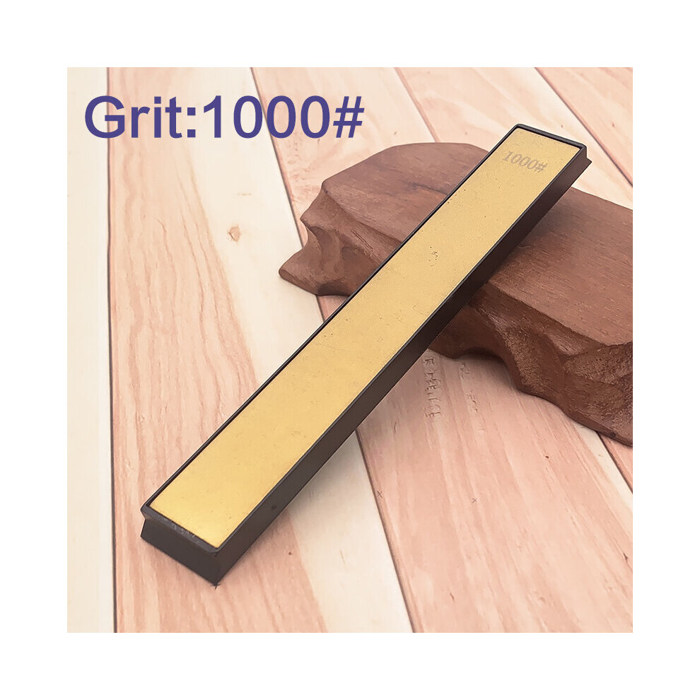 (A-1000 Grit As Shown) Sharpening Professional Golden Diamond Sharpening Stone Fixed Angle Sharpener Kitchen Knife Blade Sharp Portable Stone Bars 4853843725090
