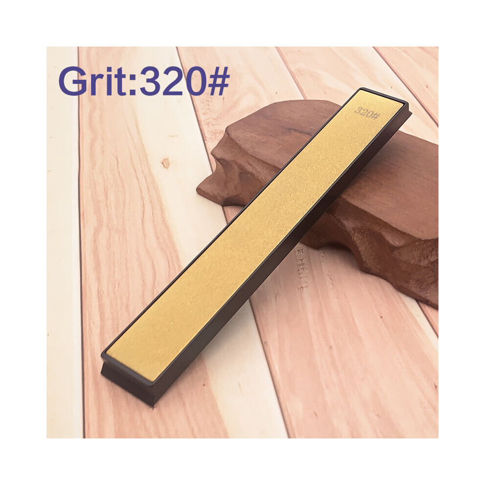 (A-320 Grit As Shown) Sharpening Professional Golden Diamond Sharpening Stone Fixed Angle Sharpener Kitchen Knife Blade Sharp Portable Stone Bars 4853843725151