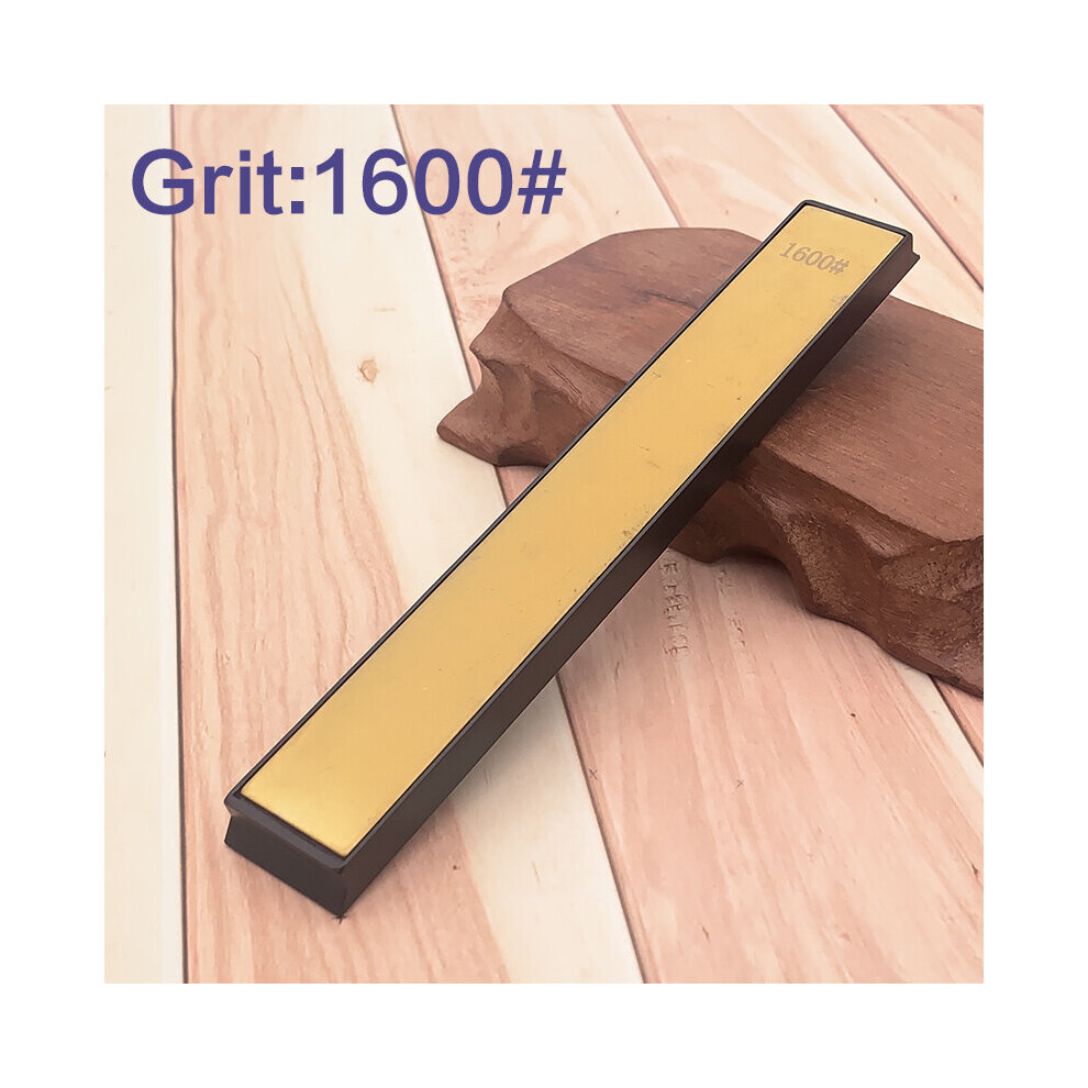 (A-1600 Grit As Shown) Sharpening Professional Golden Diamond Sharpening Stone Fixed Angle Sharpener Kitchen Knife Blade Sharp Portable Stone Bars 4853843725137