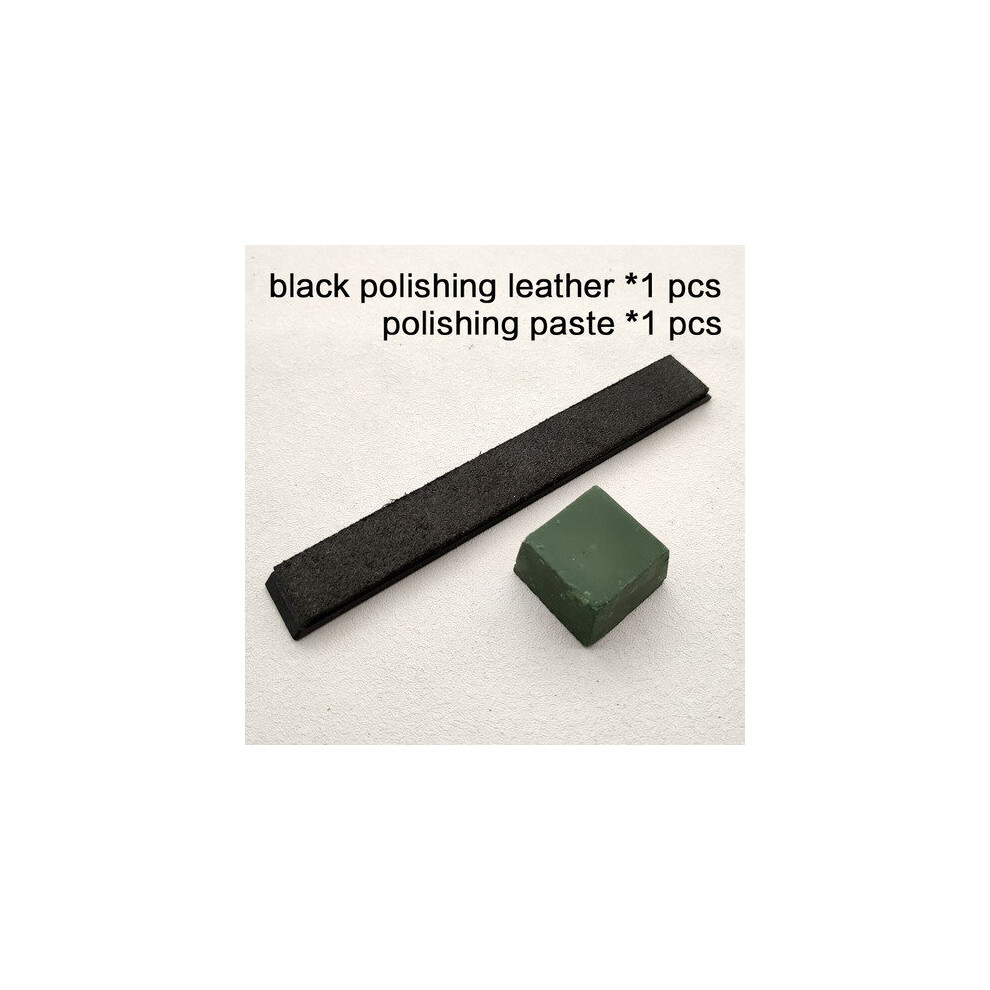 (A-1 Leather 1 Paste) Black Leather Knifeboard Polishing Sharpener Stone Leather Sharpening Plate Honing Strop Compound Grinding Knife Paste 4853843725052