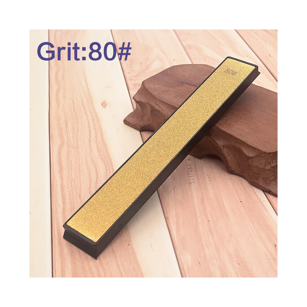 (A-80 Grit As Shown) Sharpening Professional Golden Diamond Sharpening Stone Fixed Angle Sharpener Kitchen Knife Blade Sharp Portable Stone Bars 4853843725182