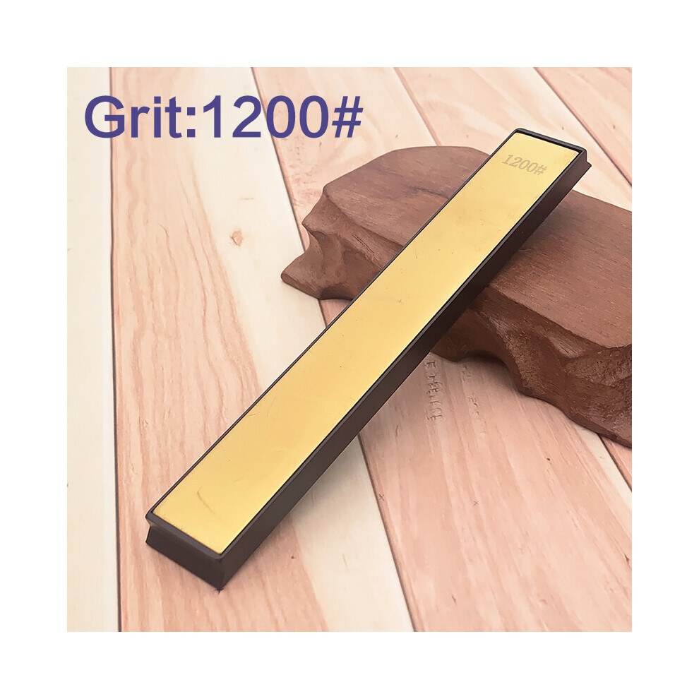 (A-1200 Grit As Shown) Sharpening Professional Golden Diamond Sharpening Stone Fixed Angle Sharpener Kitchen Knife Blade Sharp Portable Stone Bars 4853843725120