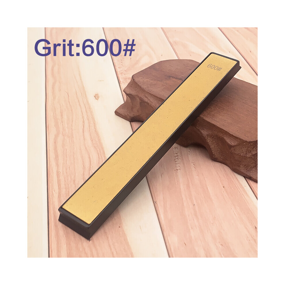 (A-600 Grit As Shown) Sharpening Professional Golden Diamond Sharpening Stone Fixed Angle Sharpener Kitchen Knife Blade Sharp Portable Stone Bars 4853843725175