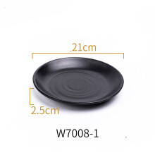 (a-H) Solid Black Food Grade Plastic Tableware Ceramic Plate Dish Dinnerware Restaurant Barbecue Steak Plates Household Dinner Dishes