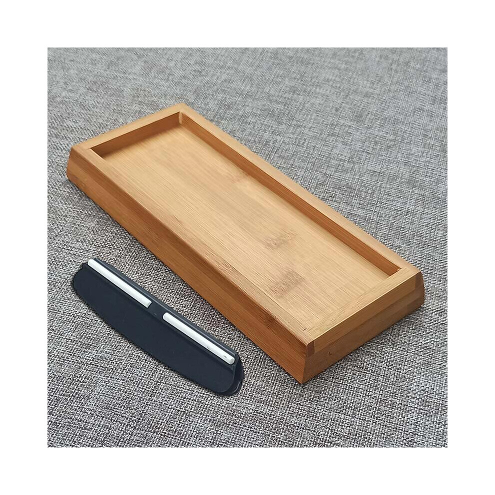 (A-B) Sharpening Stone Holder Knife Accessories Whetstone Base Sharpening Bamboo/Silica Gel Base System Kitchen Knife Sharpener Tools 4853843657452