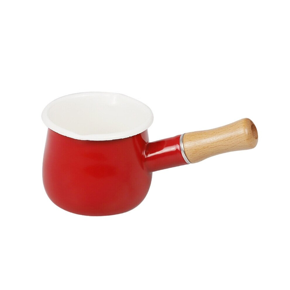 (a-Red) Enamel Material Sauce Pans Small Sauce Pot Ergonomic Long Handle for Kitchen Use G2AB-image-OPC-PBTHXDT-NEW