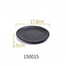 (a-B) Solid Black Food Grade Plastic Tableware Ceramic Plate Dish Dinnerware Restaurant Barbecue Steak Plates Household Dinner Dishes