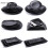 (a-D) Solid Black Food Grade Plastic Tableware Ceramic Plate Dish Dinnerware Restaurant Barbecue Steak Plates Household Dinner Dishes 2