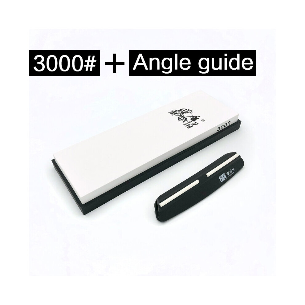 (A-Chocolate As Shown) Grinder Whetstone 240-8000#Grit Angle Guide Kitchen Sharpening Stone White Alundum Fast Knife Sharpener Taidea Sharpener System 4853843723034