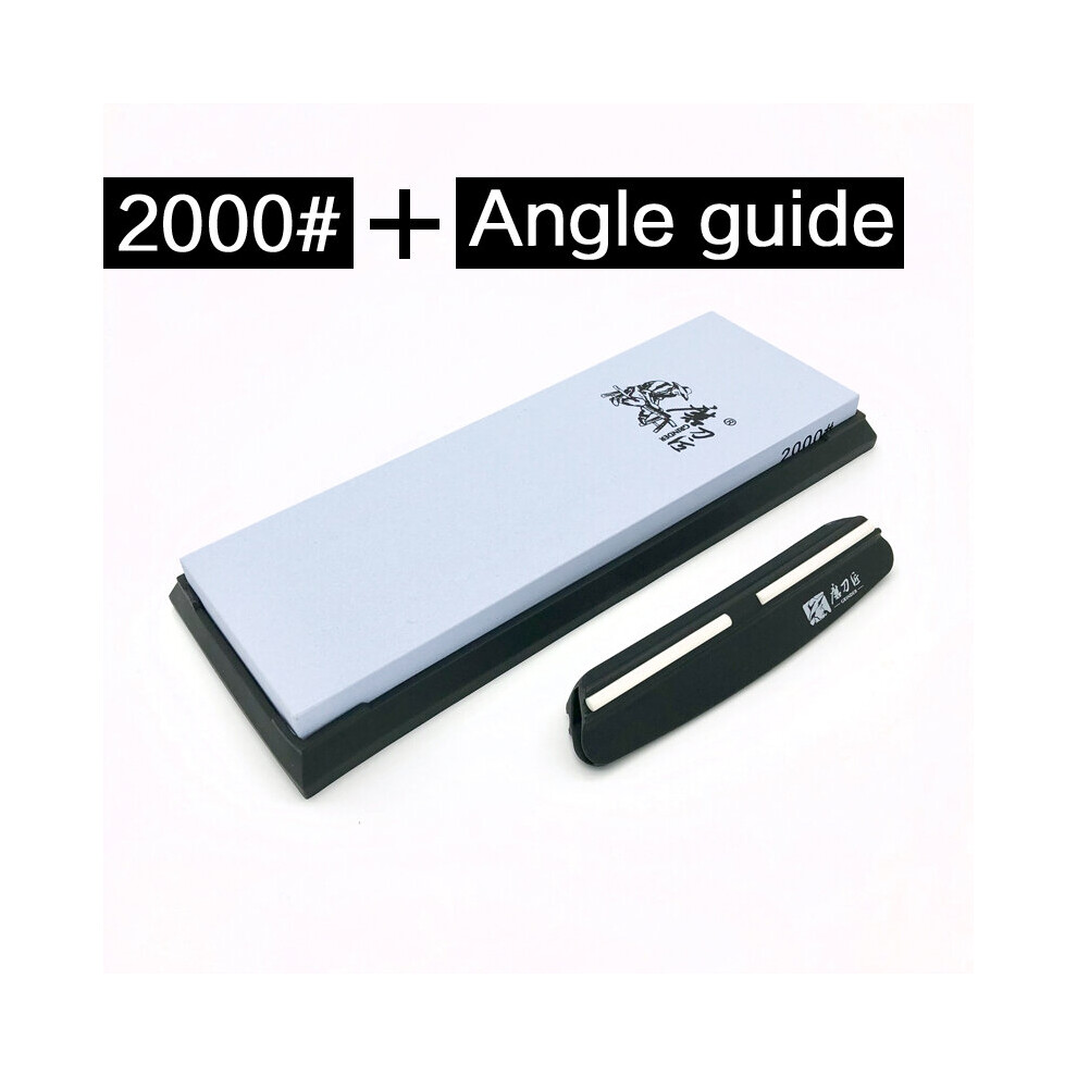 (A-Violet As Shown) Grinder Whetstone 240-8000#Grit Angle Guide Kitchen Sharpening Stone White Alundum Fast Knife Sharpener Taidea Sharpener System 4853843723089