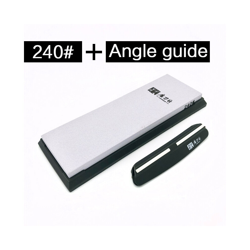 (A-Auburn As Shown) Grinder Whetstone 240-8000#Grit Angle Guide Kitchen Sharpening Stone White Alundum Fast Knife Sharpener Taidea Sharpener System 4853843723010