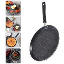 (a-Black37.2X21.5CM) Pan Frying Stick Non Iron Cast Griddle Nonstick Skillet Breakfast Pans Flat Cooking Fry Grill Pancake Omelet Kitchen Egg
