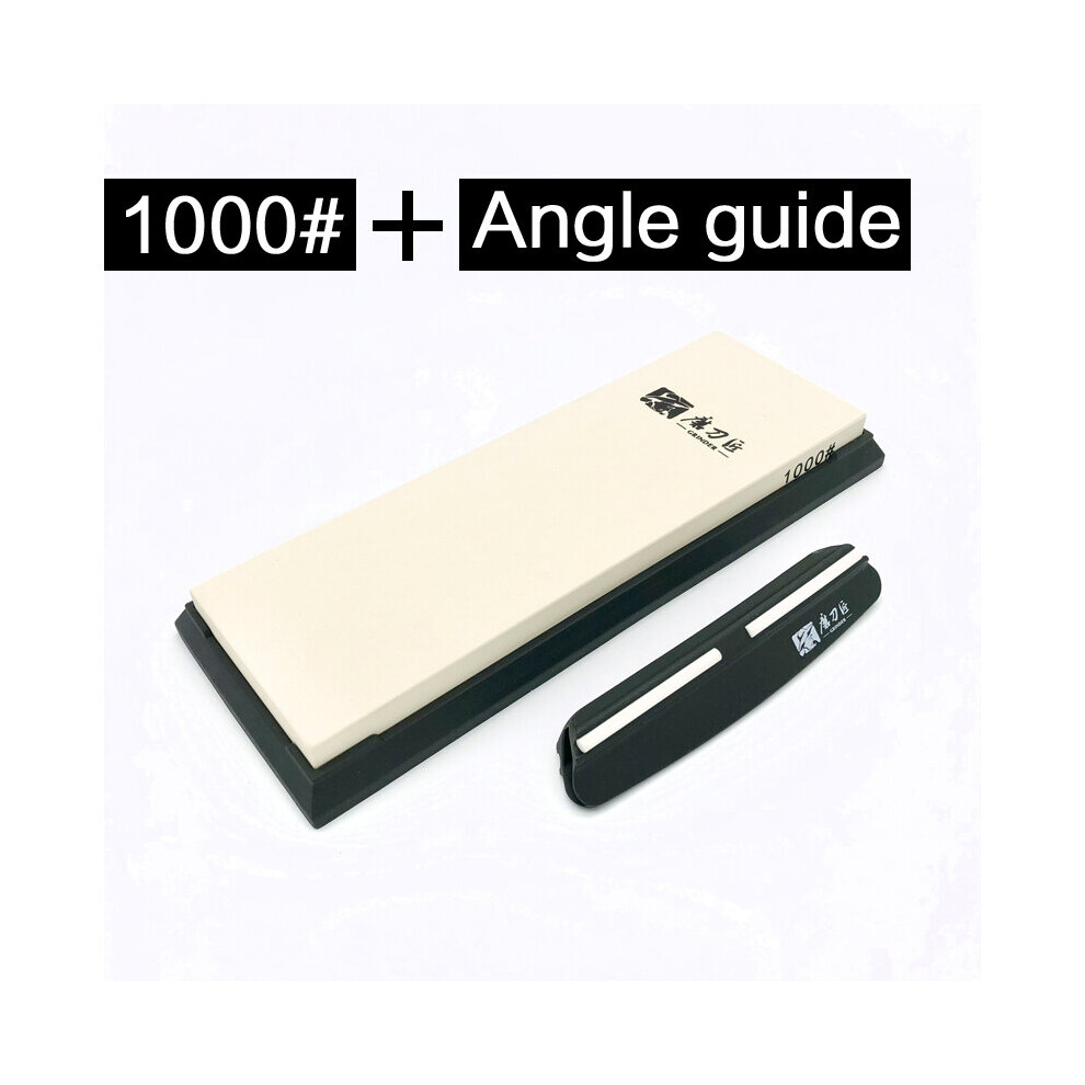 (A-Beige As Shown) Grinder Whetstone 240-8000#Grit Angle Guide Kitchen Sharpening Stone White Alundum Fast Knife Sharpener Taidea Sharpener System 4853843723027