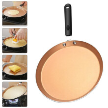 (a-Golden35X18.5CM) Pan Frying Stick Non Iron Cast Griddle Nonstick Skillet Breakfast Pans Flat Cooking Fry Grill Pancake Omelet Kitchen Egg
