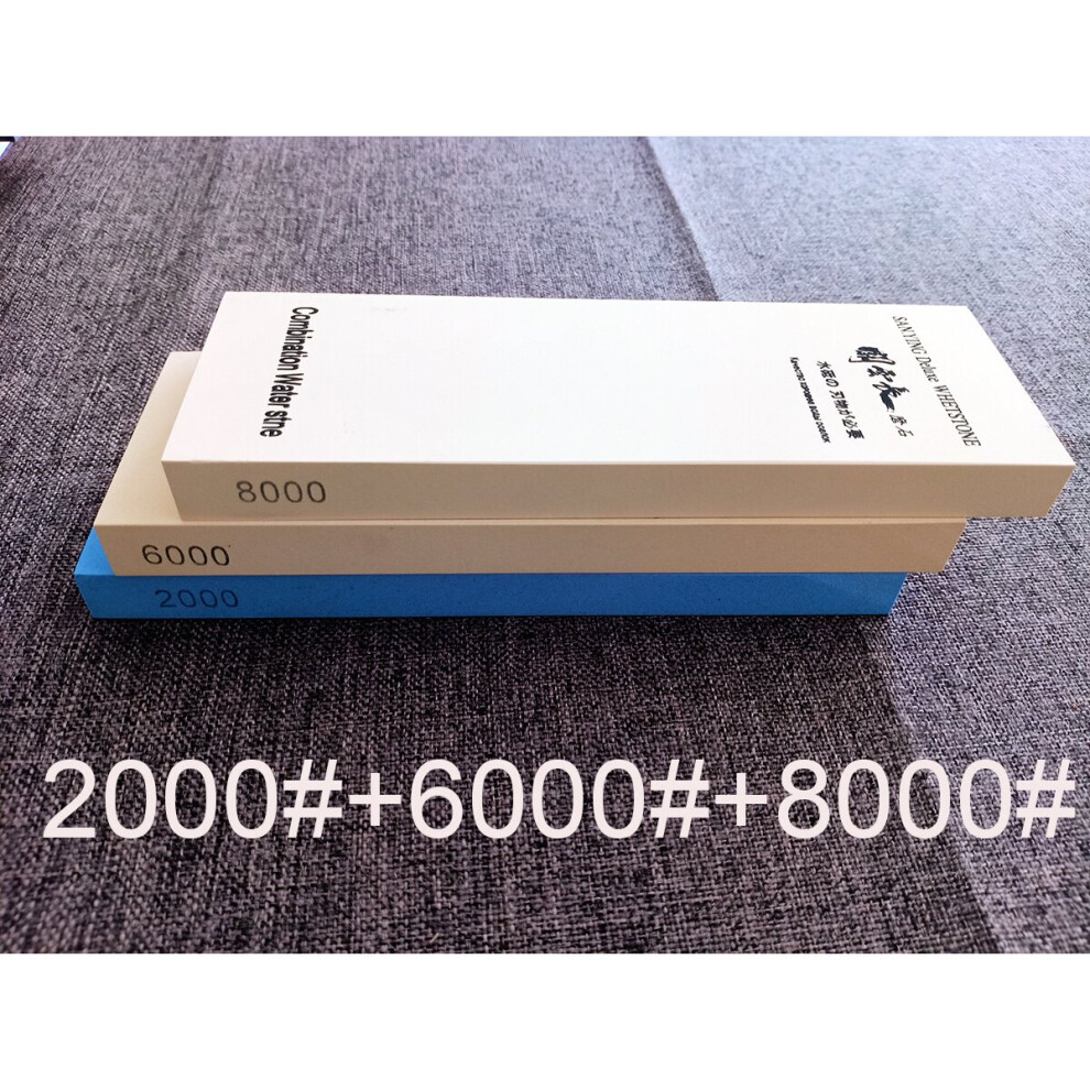 (A-200060008000) Handwork Millstone 400#-8000# Outdoor Kitchen Knife Sharpener Whetstone Water Grinding Stone 180*60*15Mm / 7*2*0.5Inches 4853843626991